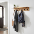 Entryway Wall Organizer with Hooks & Shelf