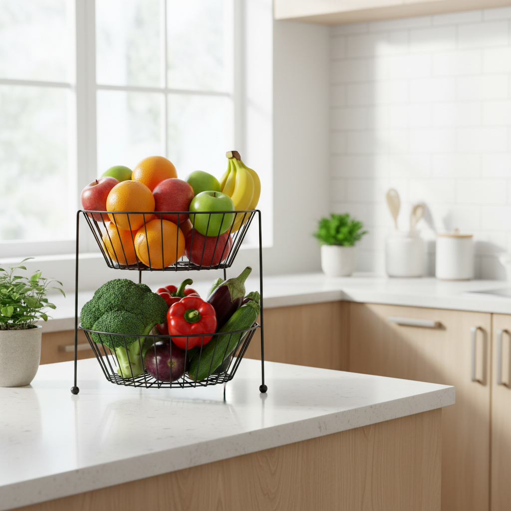 Countertop Fruit & Vegetable Basket Stand